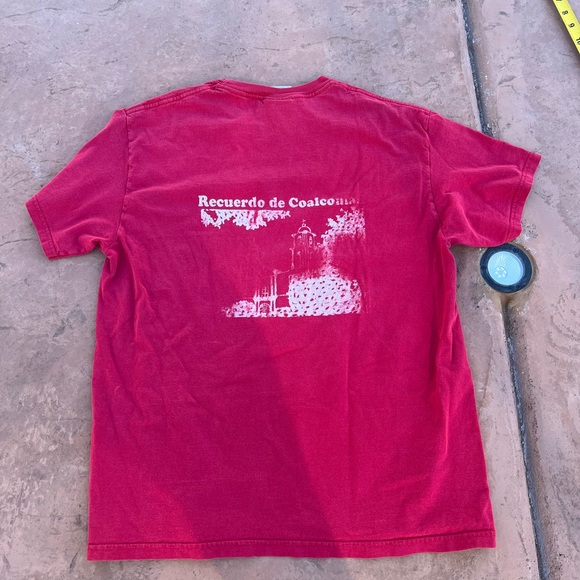 Vintage Faded Red Souvenir Shirt Coalcoman Michoacan Church - Picture 1 of 8